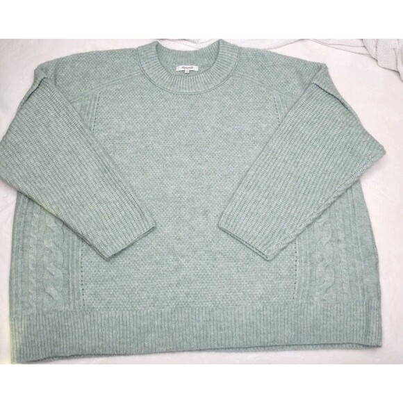 Madewell Havener Cable Stitch Crewneck Sweater Womens Plus Size 2XL NI313 New - Picture 11 of 14